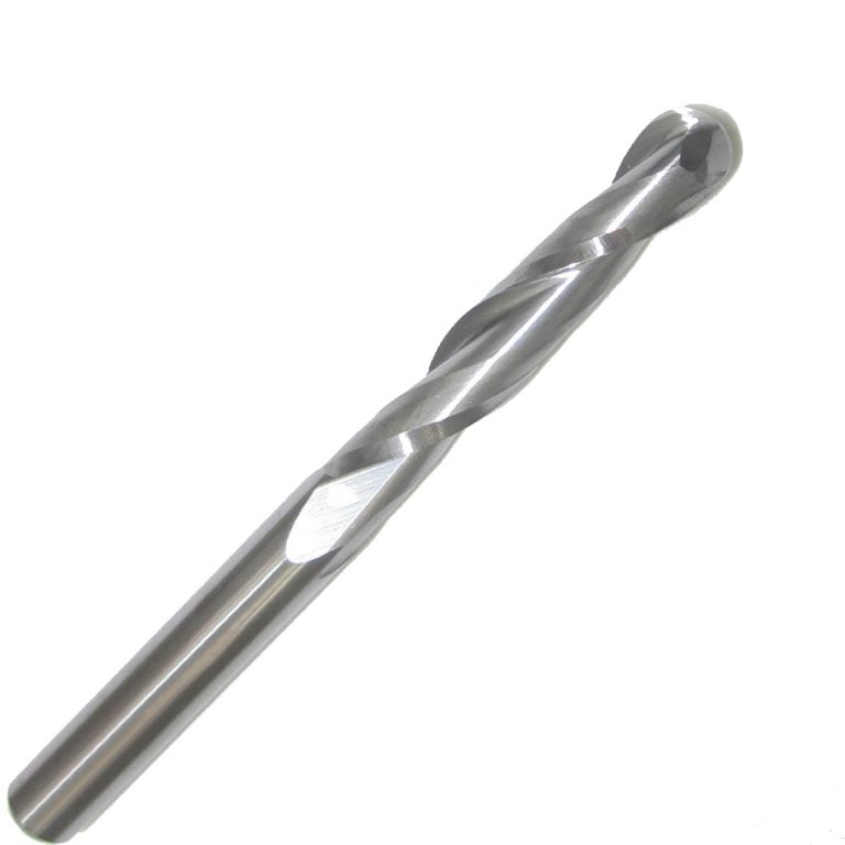Two Spiral Flute Ball Nose Bits for CNC Router Machines – Cutting Diameter 1-6mm, Cutting Length 4-52mm, Total Length 38-80mm