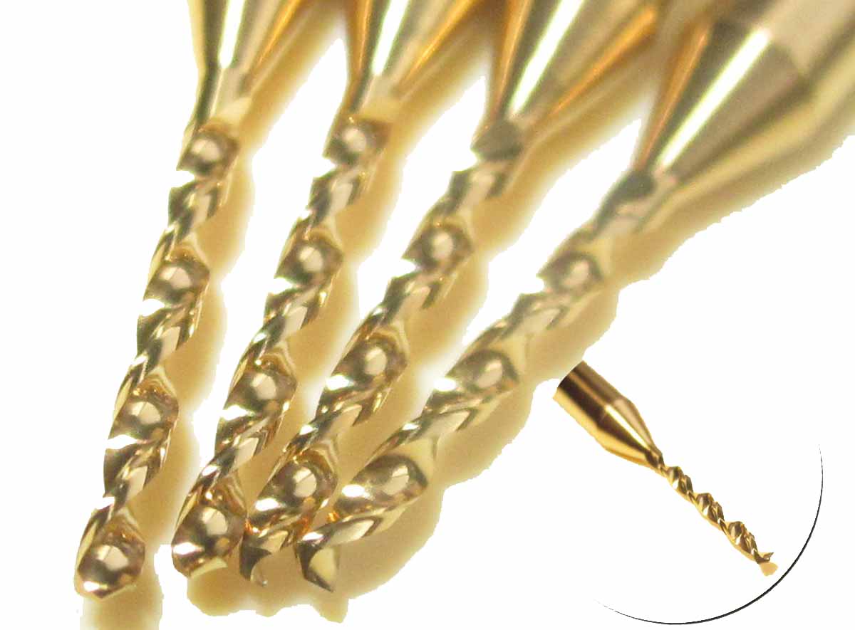 Drill Bits-Carbide Coated, Diameter 0.2-3.175mm 1 Drill Bits-Carbide Coated, Diameter 0.2-3.175mm