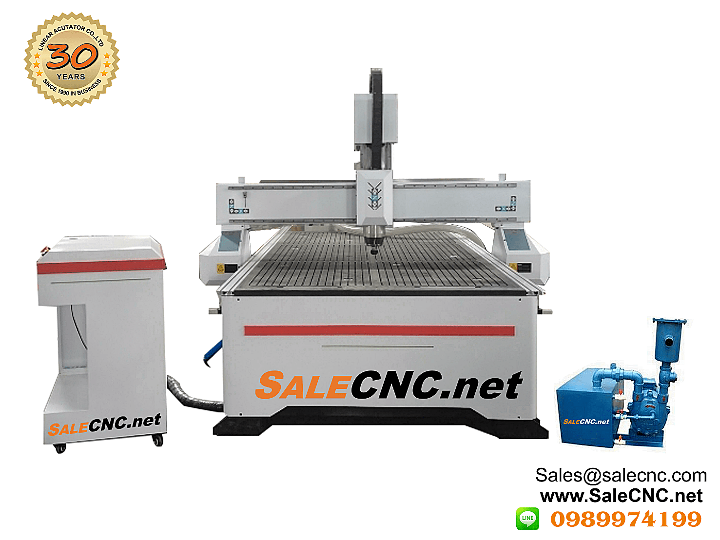 CNC Router Milling รุ่น VS1325+เครื่อง vacuum