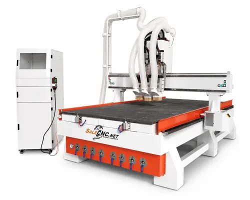 CNC Router Milling 3 Spindle Auto Tool Changer With Vacuum Table and Dust Collector 3TXV-1313