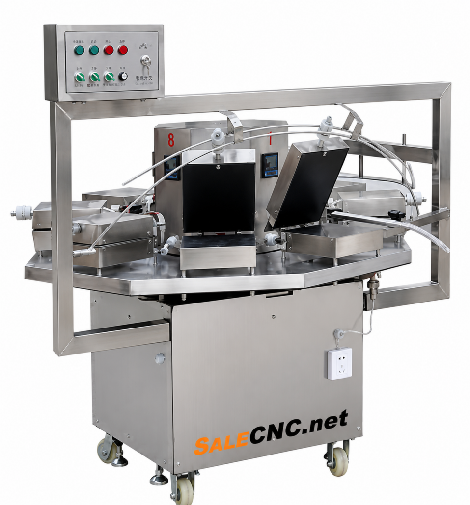 Automatic Egg Roll Making Machine เครื่องทำทองม้วน ระบบอัตโนมัติ 8 หัวคู่ 2 เครื่องทองม้วน 8 เตาคู่