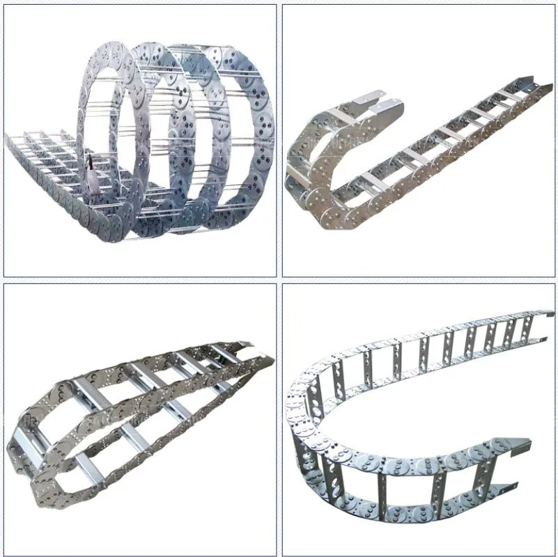 กระดูกงูสแตนเลสร้อยสายไฟ Steel Cable Drag Chain ขนาด 40 x 150 mm 11 Cable drag chain1