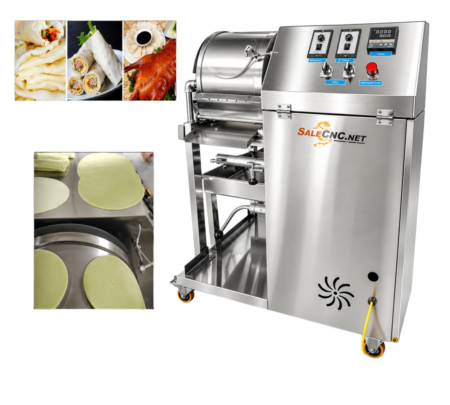 เครื่องทำแป้งโรตีสายไหมอัตโนมัติ Automatic Roti, Spring roll skin, Pancake, Lotus leaf pancake machine 1 เครื่องทำแป้งโรตีสายไหม