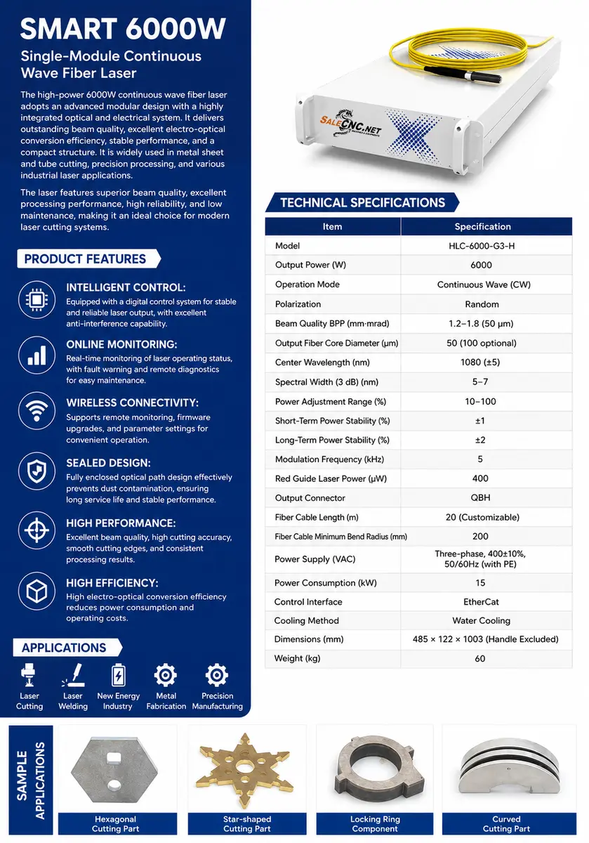 Fiber Laser Power Supply รุ่น FMC6000 (multi mode) 3 6000W