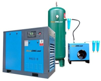 ชุด Air compressor 22KW 30HP + Air dryer + Gas storage tank + Filter 3 ตัว + อุปกรณ์เสริม