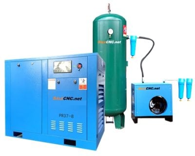 ชุด Air compressor 37KW 50HP + Air dryer + Gas storage tank + Filter 3 ตัว + อุปกรณ์เสริม