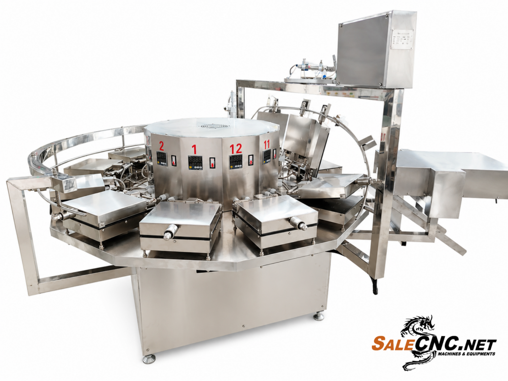 Automatic Egg Roll Making Machine เครื่องทำทองม้วน ระบบอัตโนมัติ 12 หัวคู่ 6 เครื่องทำทองม้วน