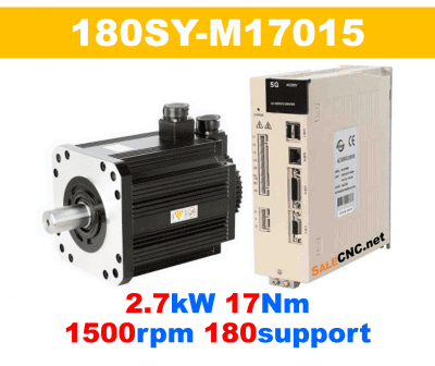 Servo Motor&Drive 27 เซอร์โวมอเตอร์ไดร์ Servo Motor & Drive 2.7KW 17Nm 1500rpm 180support