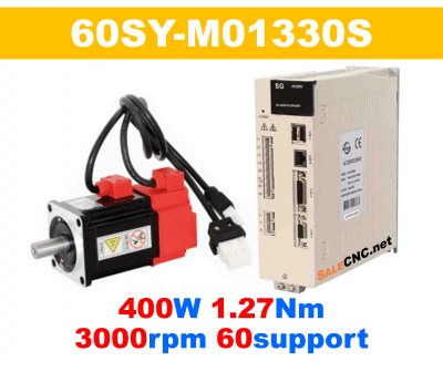 Servo Motor&Drive 19 เซอร์โวมอเตอร์ไดร์ Servo Motor & Drive 400W 1.27Nm 3000rpm 60support