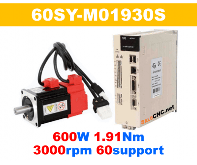 Servo Motor&Drive 20 เซอร์โวมอเตอร์ไดร์ Servo Motor & Drive 600W 1.91Nm 3000rpm 60support