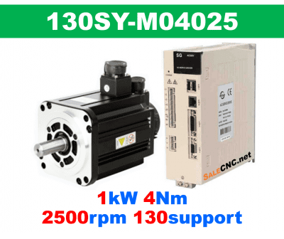 Servo Motor&Drive 23 เซอร์โวมอเตอร์ไดร์ Servo Motor & Drive 1.0KW 4Nm 2500rpm 130support