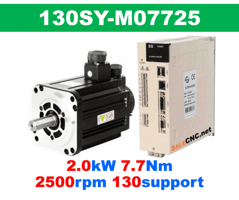 เซอร์โวมอเตอร์ไดร์ Servo Motor & Drive 2.0KW 7.7Nm 2500rpm 130support