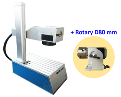 เครื่องเลเซอร์มาร์คกิ้ง 20W Fiber Laser Engrave (MZF-20C) + Rotary D80