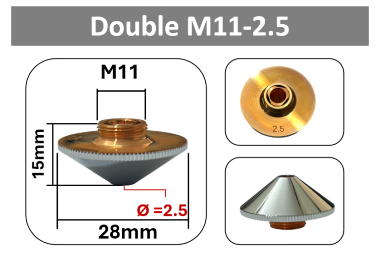 Fiber Laser Cutting Nozzle – M11 Series (Double Layer)