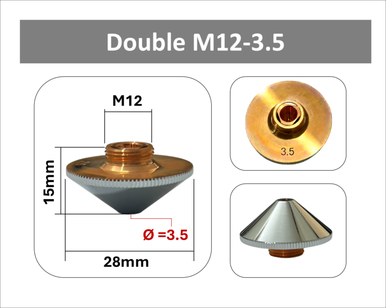 Fiber Laser Cutting Machine Nozzle M12 – 3.5mm (Double Layer)