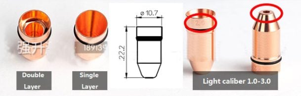 Laser Nozzle M11-1.5mm (Single) หัวตัดไฟเบอร์เลเซอร์ 62 nozzle laser fiber