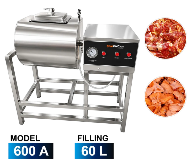 เครื่องหมักเนื้อ หมักหมูอัตโนมัติ ระบบสุญญากาศ 60 ลิตร Marinade Sauce Mixing Machine + Vacuum