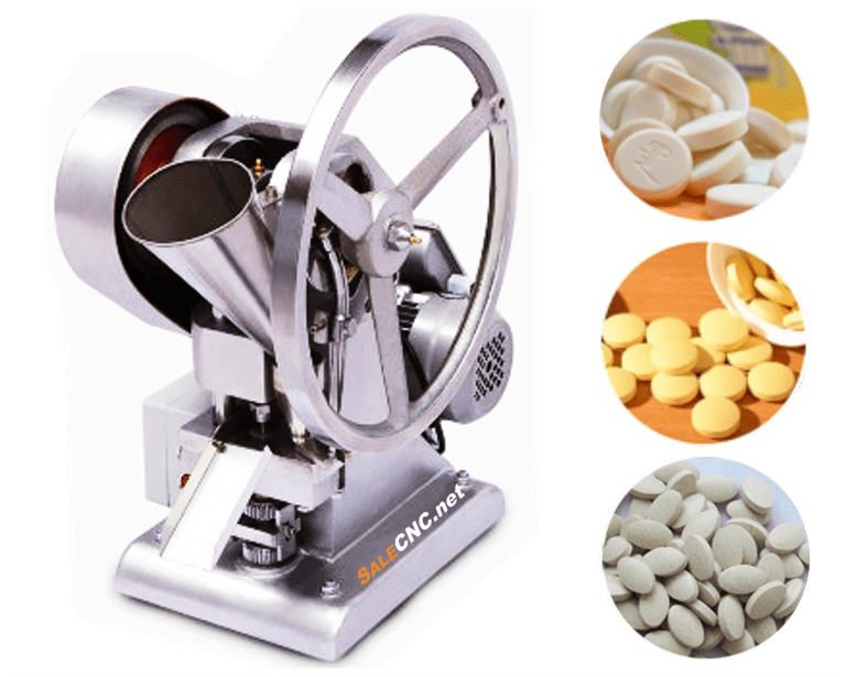 เครื่องตอกเม็ดยา เครื่องอัดเม็ด เครื่องผลิตเม็ดยา แบบตอก 1 หลุม Single Punch Tablet Machine