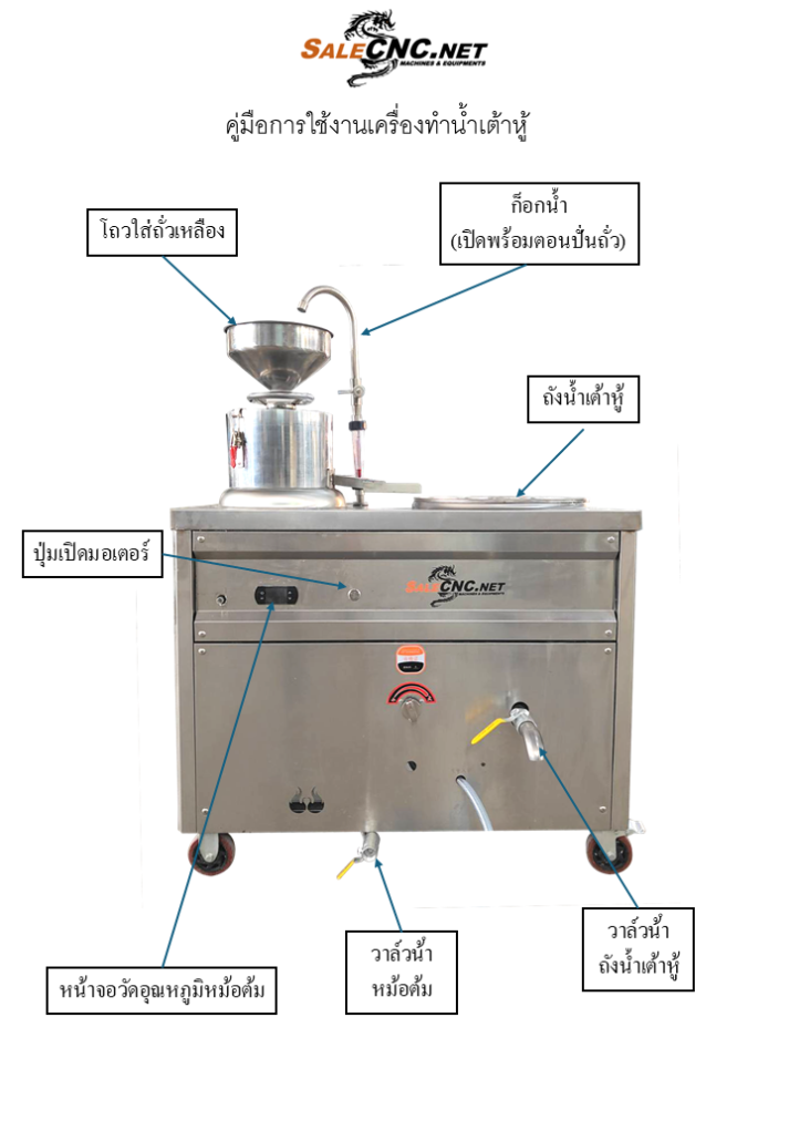 Tofu Water Machine เครื่องทำน้ำเต้าหู้ แยกกาก พร้อมหม้อต้ม (ปั่น-แยก-ต้ม) 19 สไลด์2