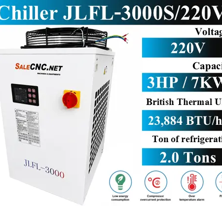 Chiller Water Cooling เครื่องชิลเลอร์ เครื่องทำความเย็น JLFL-3000 / 220V 49 Chiller JLFL 3000 1