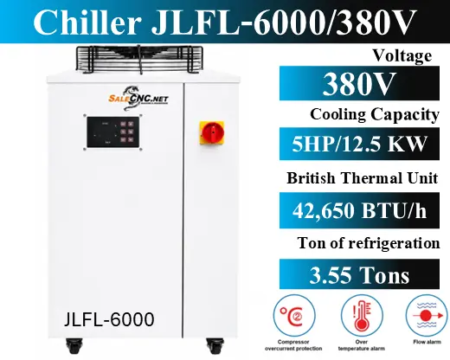 Chiller Water Cooling เครื่องชิลเลอร์ เครื่องทำความเย็น JLFL-6000/380V 1 Chiller JLFL