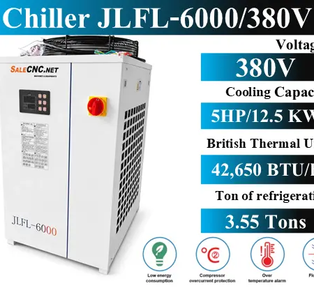 Chiller Water Cooling เครื่องชิลเลอร์ เครื่องทำความเย็น JLFL-6000/380V 50 Chiller JLFL6000 1