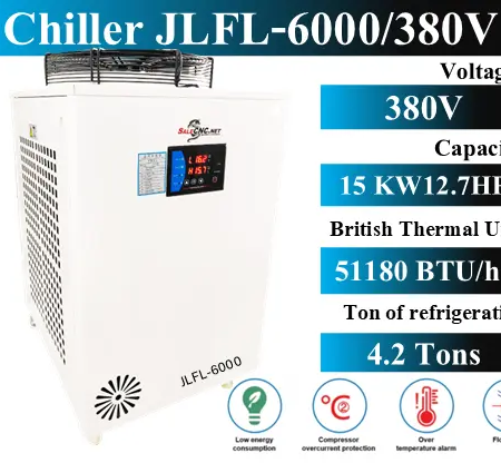 Chiller Water Cooling เครื่องชิลเลอร์ เครื่องทำความเย็น JLFL-6000 / 380V 50 FL 6000