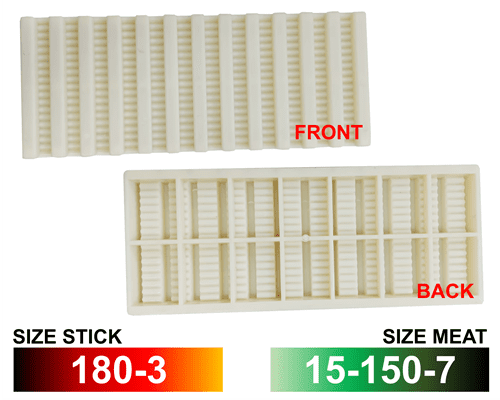 Molds of Stick Machine รุ่น Stick : 180-3 Meat : 15-150-7 โมลด์สำหรับเครื่องเสียบไม้ 1 Molds of Stick Machine รุ่น Stick : 180-3 Meat : 15-150-7 โมลด์สำหรับเครื่องเสียบไม้