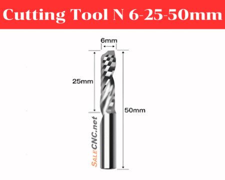 ดอกตัด CNC 6x25มม. คาร์ไบด์ สำหรับเครื่อง CNC