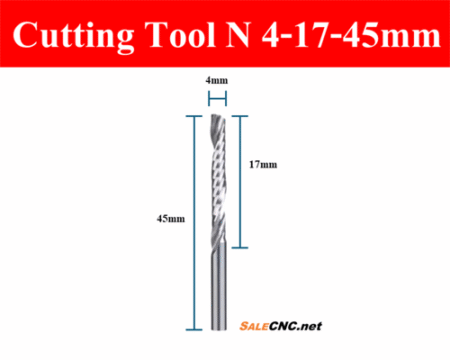 ดอกตัด CNC 4x17มม. คาร์ไบด์ สำหรับเครื่อง CNC