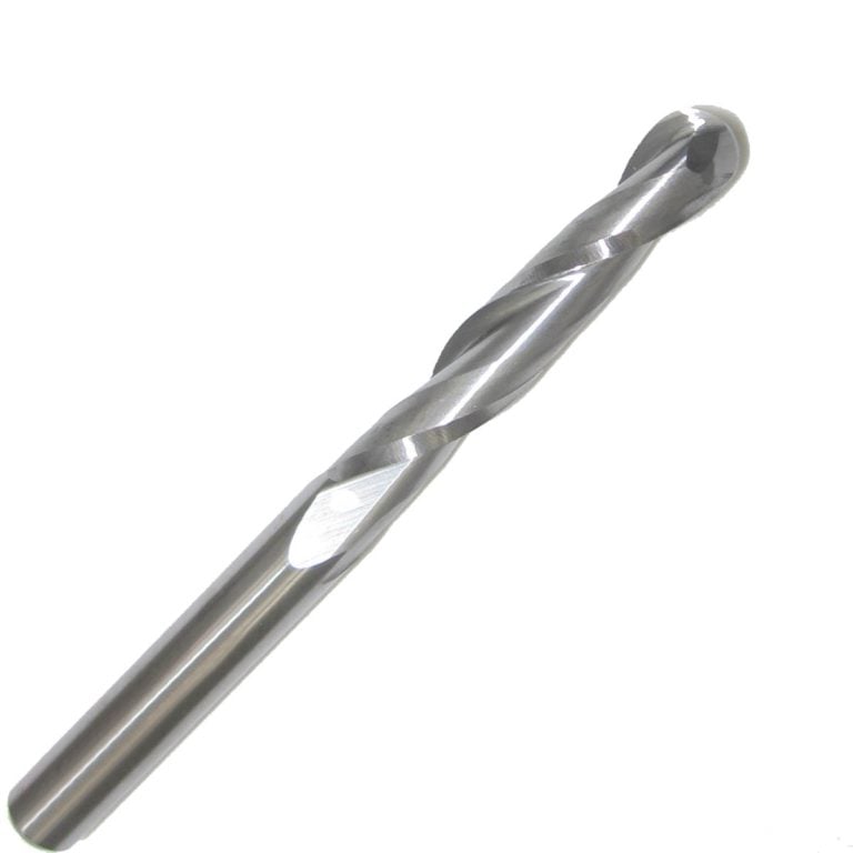 Two Spiral Flute Ball Nose Bits, Diameter 4mm