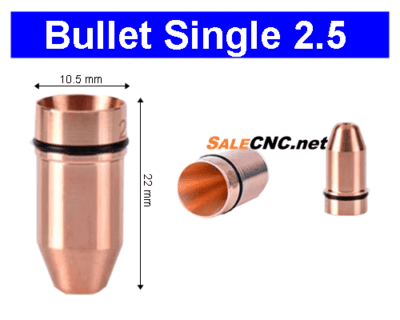 Laser Nozzle Bullet-2.5mm (Single) หัวตัดไฟเบอร์เลเซอร์