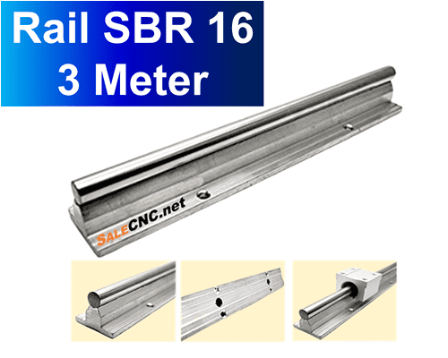 รางสไลด์ รางเลื่อน Linear Rail SBR16 per 3 Meter 1 รางสไลด์ รางเลื่อน Linear Rail SBR16 per 3 Meter