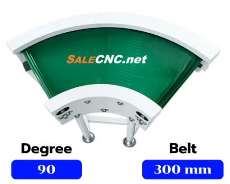 Belt Curve Conveyor 300 mm โครงสร้างเหล็กบน–ล่าง