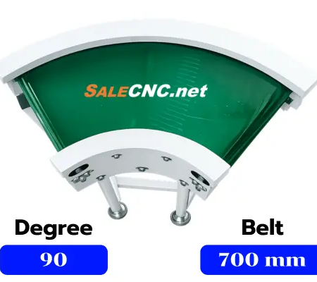 Belt Curve Conveyor 700 mm โครงสร้างเหล็กบน–ล่าง