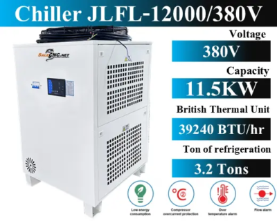 Chiller Water Cooling เครื่องชิลเลอร์ เครื่องทำความเย็น JLFL-12000 / 380V