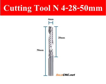 Cutting Tool N4x28x55mm 1 ดอกตัด CNC 4x28มม. คาร์ไบด์ สำหรับเครื่อง CNC