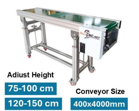 Conveyor Belt PVC 400×4000 mm ปรับระดับความสูงได้ 1 500 สายพานลำเลียง ปรับระดับได้ 1 7