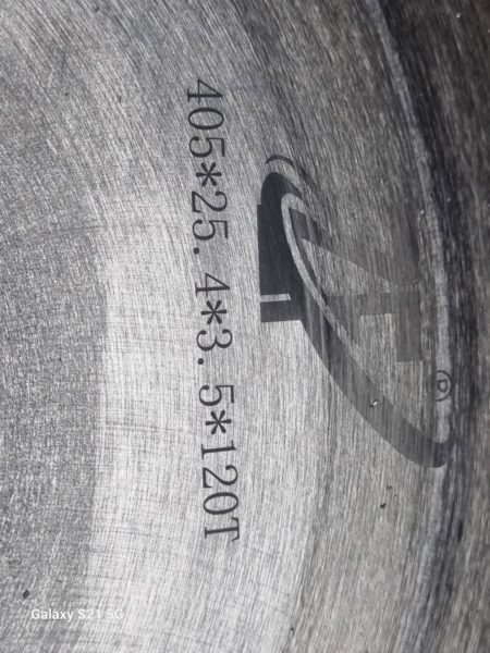 Circular Saw Blade for Aluminum Cutting: 405x25.4x120T 1 blade cutting aluminum