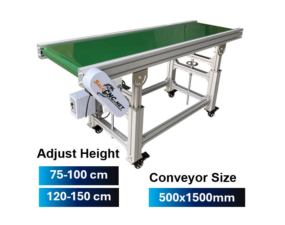 Conveyor Belt PVC 500×1500 mm สายพานลำเลียง (ปรับระดับได้) 1 Conveyor Belt PVC 500×1500 mm สายพานลำเลียง (ปรับระดับได้)