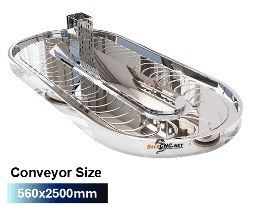 Turntable Conveyor 560x2500 mm Silver 1 Turntable Conveyor 560x2500 mm Silver