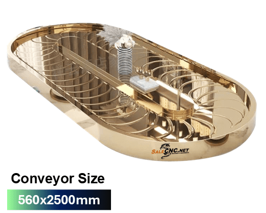 Turntable Conveyor 560x2500 mm Gold 1 Turntable Conveyor 560x2500 mm Gold