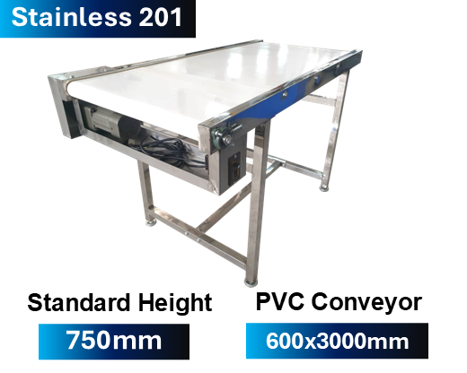 Conveyor Belt PVC 600x3000 mm , Stainless 201 1 Conveyor Belt PVC 600x3000 mm , Stainless 201