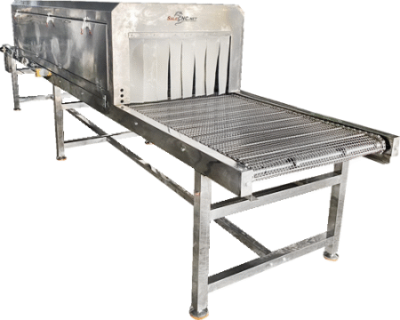 Conveyor 800×5000 mm + พร้อมอุโมงยาว 3000 mm 1 Stainless steel ขนาด 800×5000 mm 1