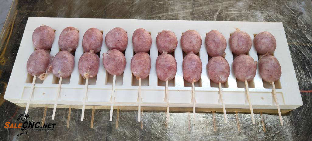 Sausage Skewering Detail