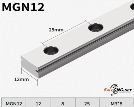 Linear Rail HGR12, 300 mm Length 1 12mm 300mm