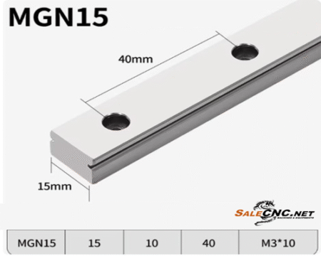 Linear Rail HGR15 - 300 mm Length 1 15mm 300mm