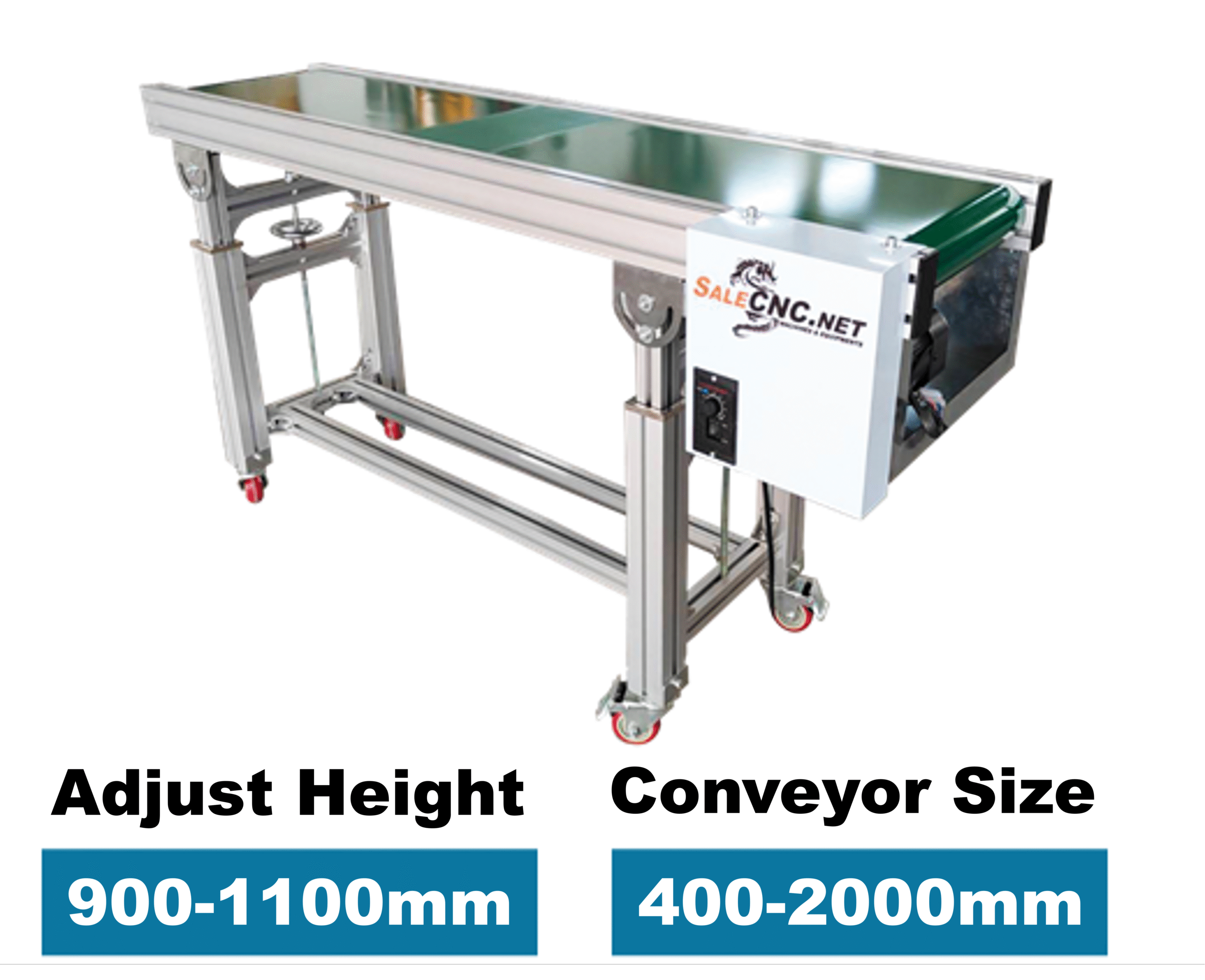 Conveyor Belt PVC 400×2000 mm ปรับระดับความสูงได้ 900-1100 mm 1 Conveyor Belt PVC 400×2000 mm ปรับระดับความสูงได้ 900-1100 mm