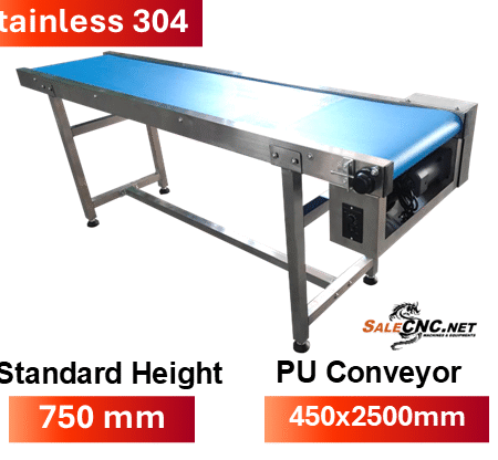 conveyor PU สแตนเลส 304 450 2500mm