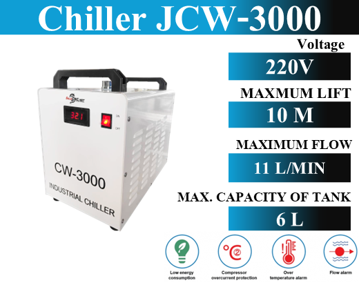 เครื่องชิลเลอร์ Chiller Water Cooling JCW-3000
